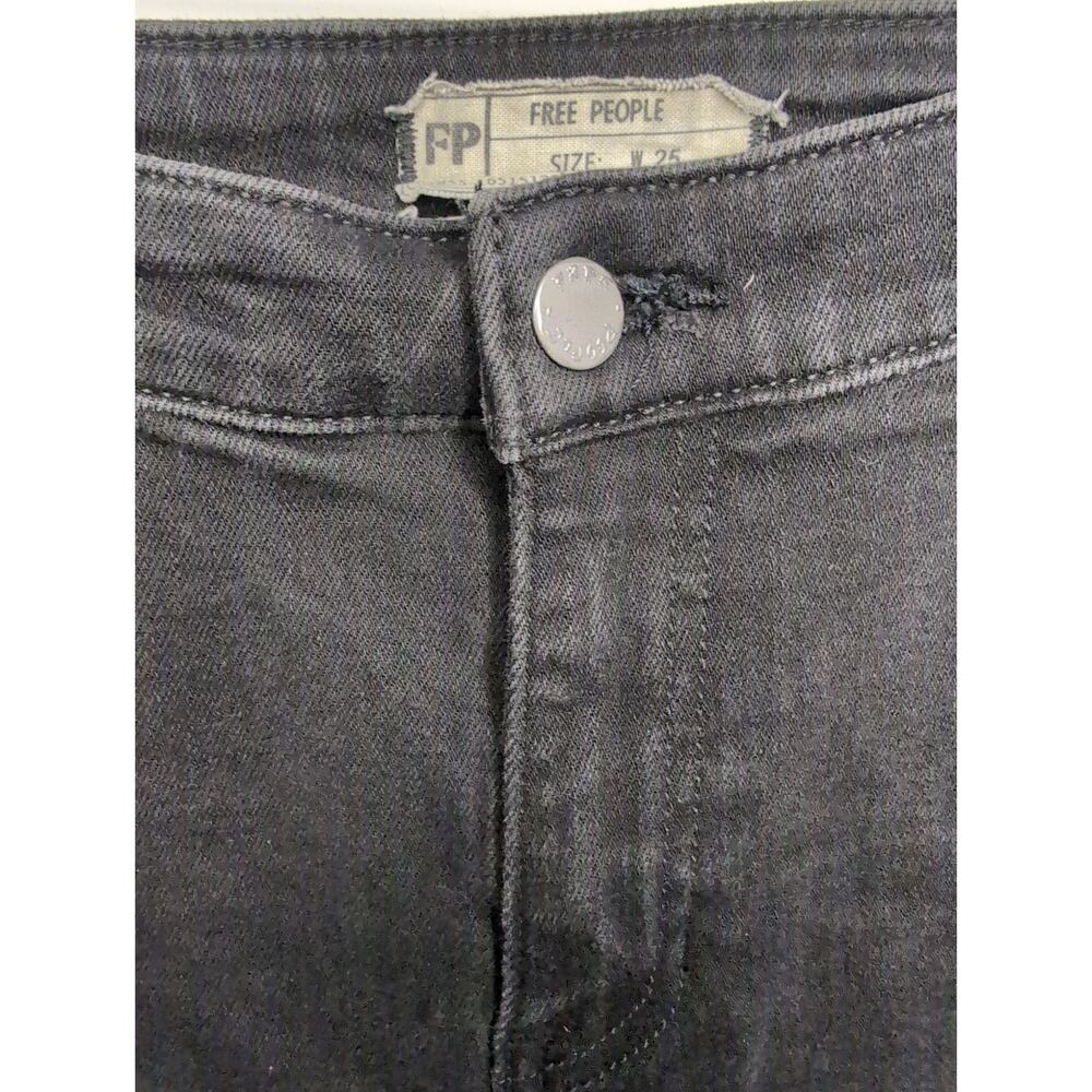 Free people love forever cowgirl studded embellished gray denim flare jeans 25 - Picture 6 of 13